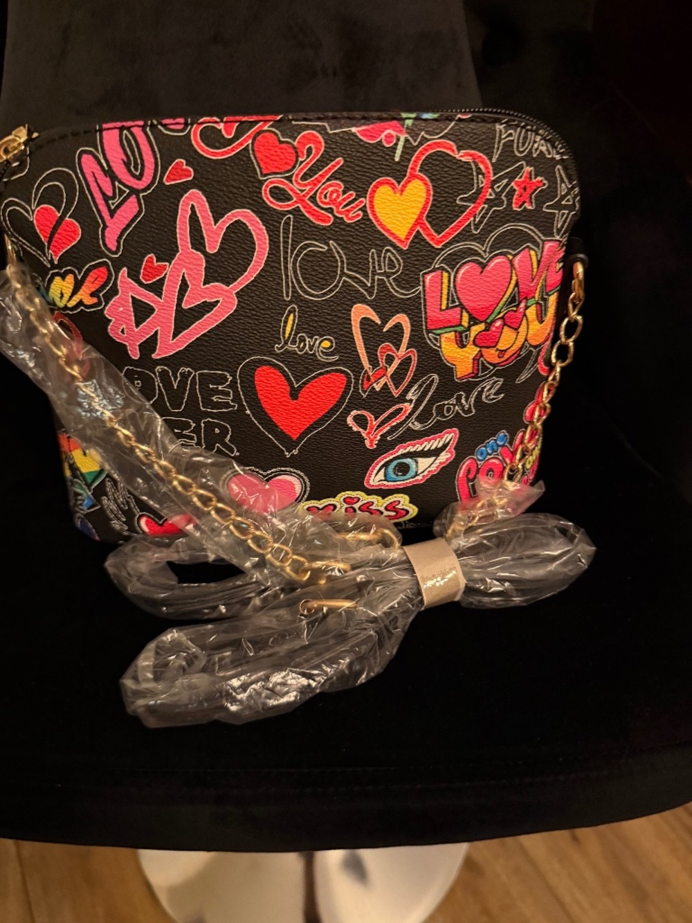 Graffiti Heart Crossbody